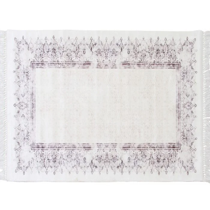 Koberec LINON 80×150 cm krémovohnědý s třásněmi