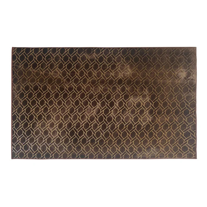 Koberec MORONIS Typ 2 – hnědý, 100 × 140 cm