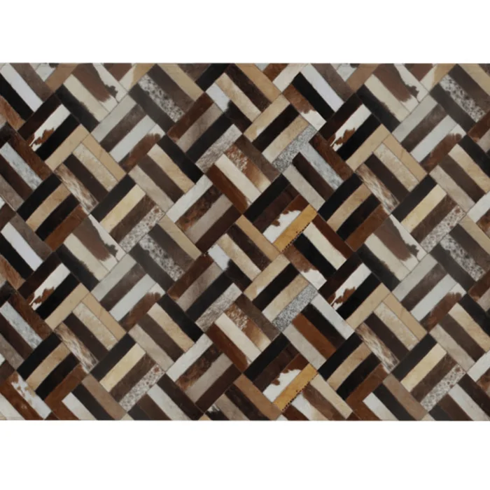 Koberec z hovězí kůže Typ 2, patchwork, 200×300 cm