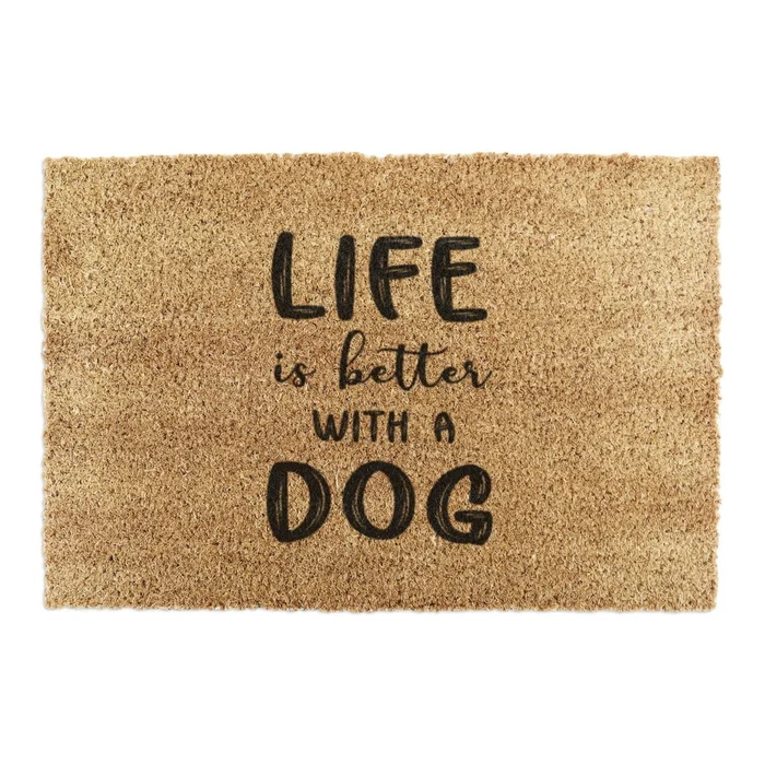 Kokosová rohožka 60x90 cm Life Is Better With a Dog