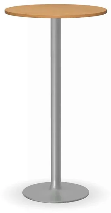 Koktejlový stůl OLYMPO II 600 mm, šedá podnož, buková deska