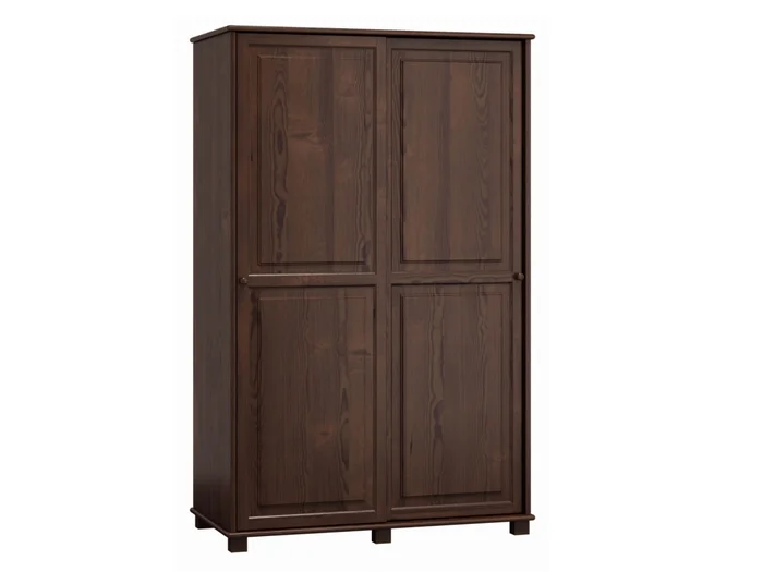 Kombinovaná skříň BHAGIRA 2D 8 – šířka 133 cm, masiv borovice, moření ořech