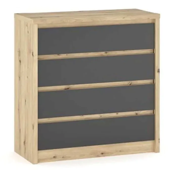 Komoda Dominika 4S dub artisan/šedá