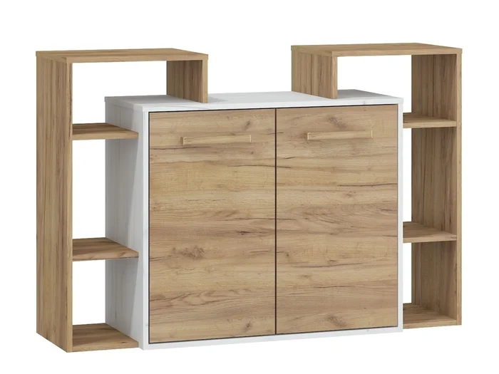 Komoda Dorinda 2D craft bílý / craft zlatý, 5 let záruka