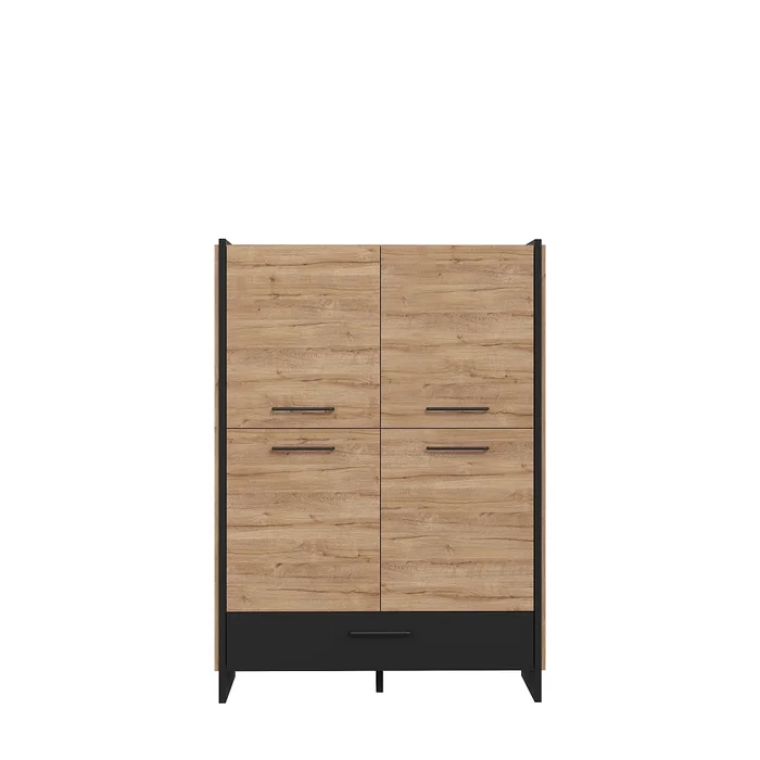 Komoda EVIA 4D1S dub waterford/černá