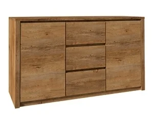 Komoda MARLETT 2D3S, dub Lefkas tmavý