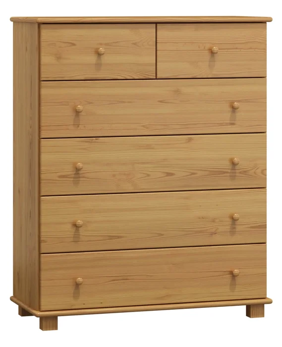 Komoda NEFTYS 10 – masiv borovice, olše, hloubka 42 cm