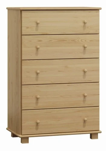 Komoda NEFTYS 11, masiv borovice, 122 × 80 × 42 cm
