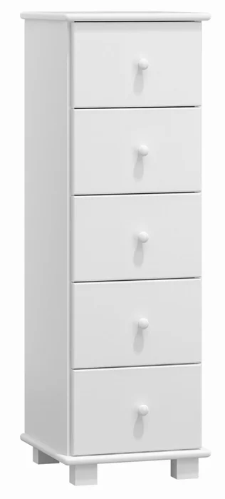 Komoda NEFTYS 24 – borovice, bílé moření, hloubka 47 cm