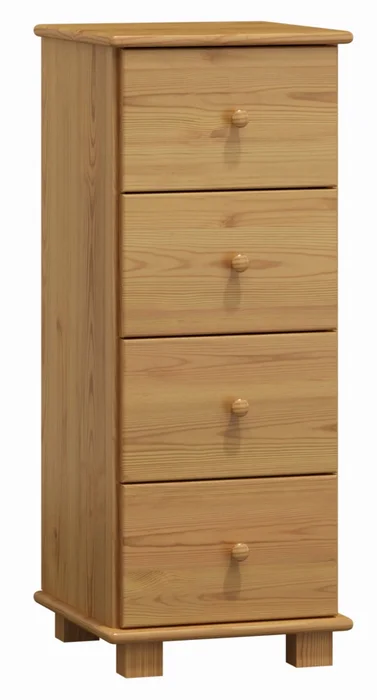 Komoda NEFTYS 33 se 4 šuplíky, borovice, olše