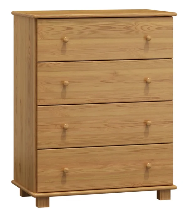Komoda NEFTYS 9 z borovice, olše, 100×80×47 cm