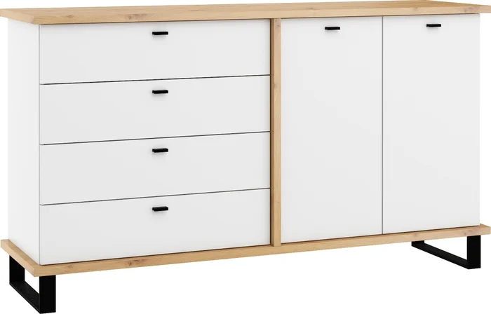 Komoda ORSOLA 2D4S – dub artisan/bílá