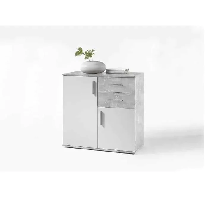 Komoda POPPY 4 – bílá a beton