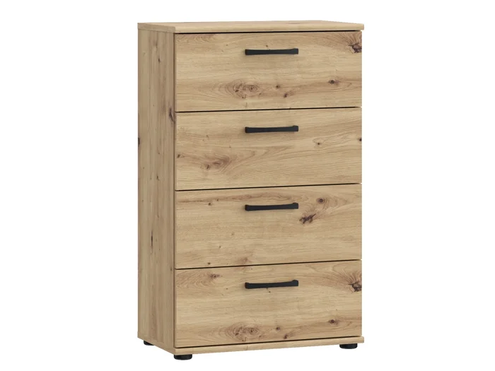 Komoda s 4 zásuvkami DUNANUEJ, dub artisan, 5 let záruka
