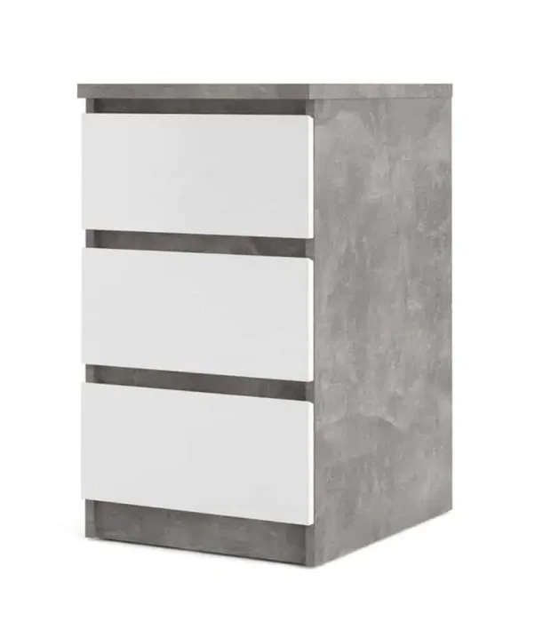 Komoda Simplicity 237 Beton/Bílý lesk