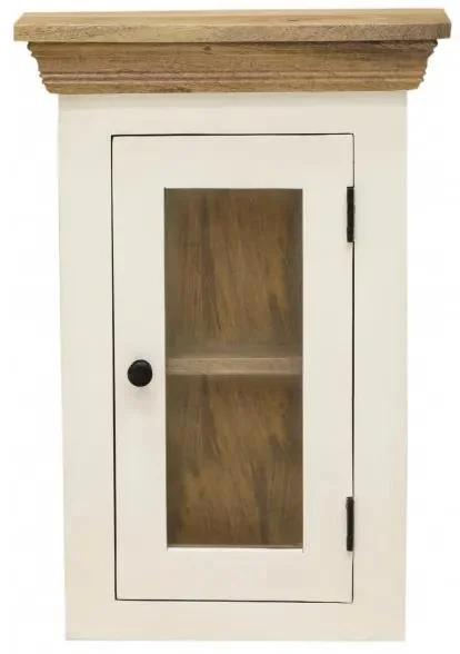 Kompletní masivní indická koupelnová skříňka z mangového dřeva 40x60x15 cm