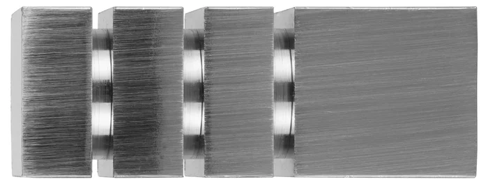 Koncovky garnýží Nordic ocelový efekt, 19 mm, 2 kusy