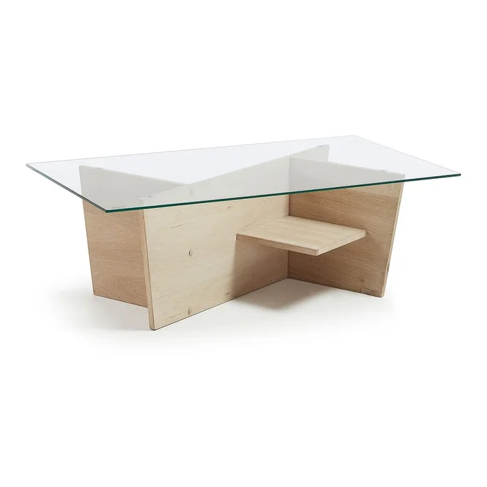 Konferenční stolek Balwind s skleněnou deskou 60x110 cm