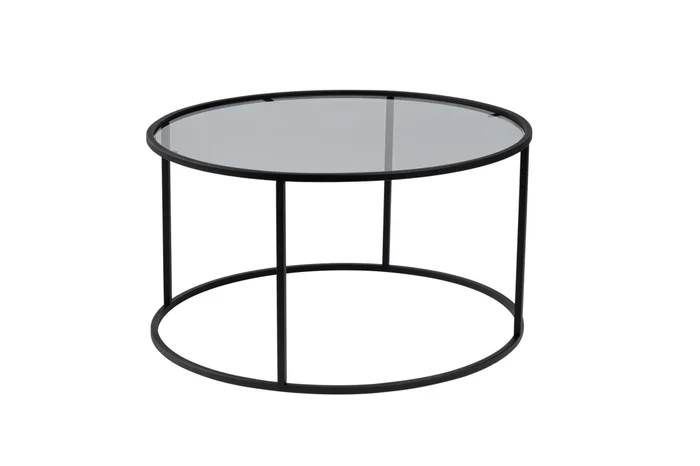 Konferenční stolek FERMIS 80 cm – černé/šedé sklo