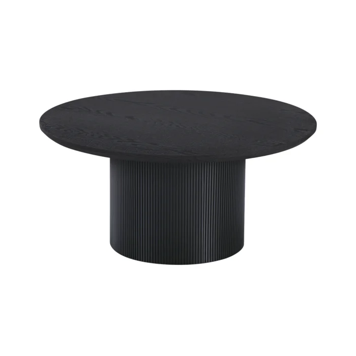 Konferenční stolek MAHIR TYP 2, černý, průměr 80 cm