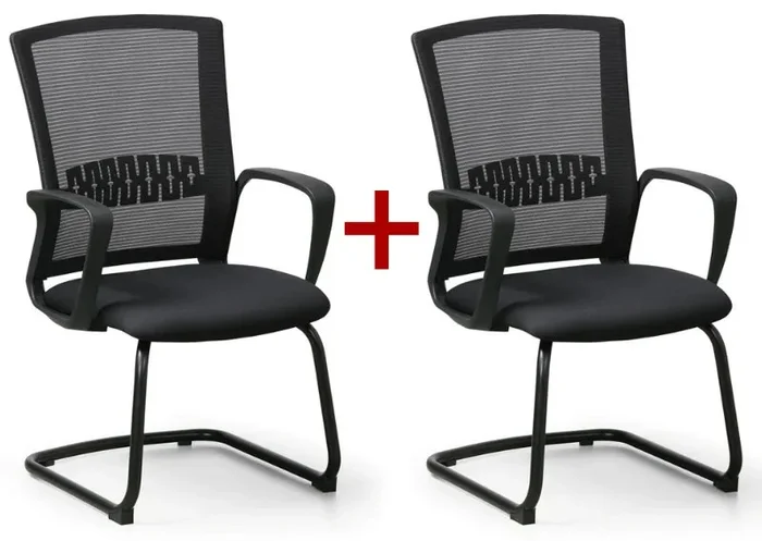 Konferenční židle ROY – sada 2 kusů, černá