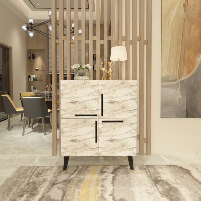 Konzola FENRIS, mramor/černá