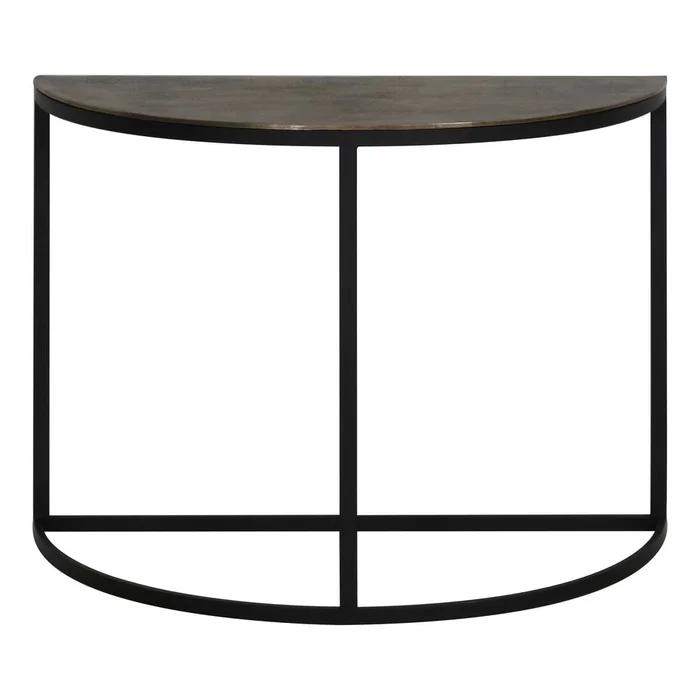 Konzolový stolek Peto z kovu v bronzové barvě 42x100 cm