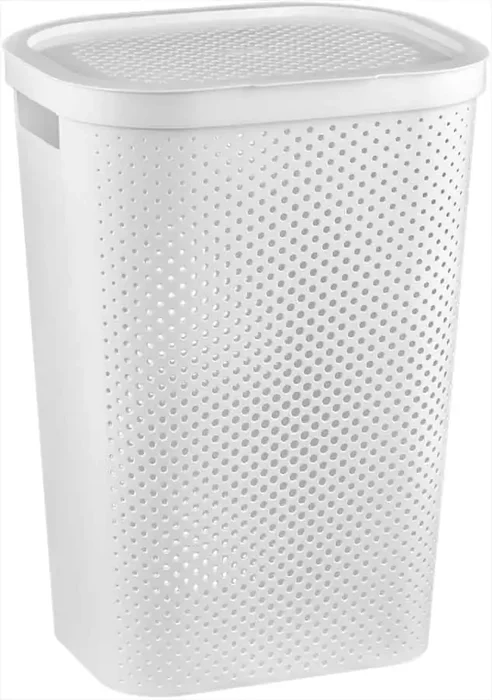 Koš na prádlo INFINITY DOTS 59L – bílý