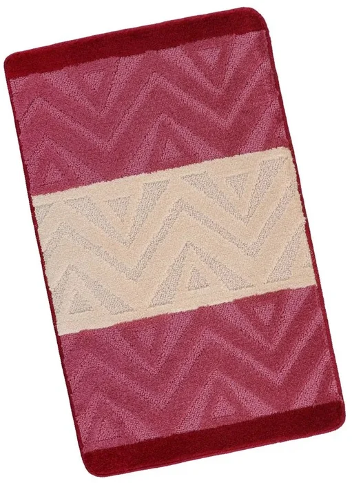 Koupelnová předložka Chevron Burgundy 60x100 cm