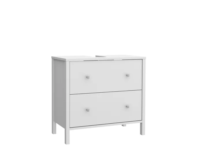 Koupelnová skříňka pod umyvadlo se zásuvkami, bílá, 64×60×34,8 cm – 5 let záruka