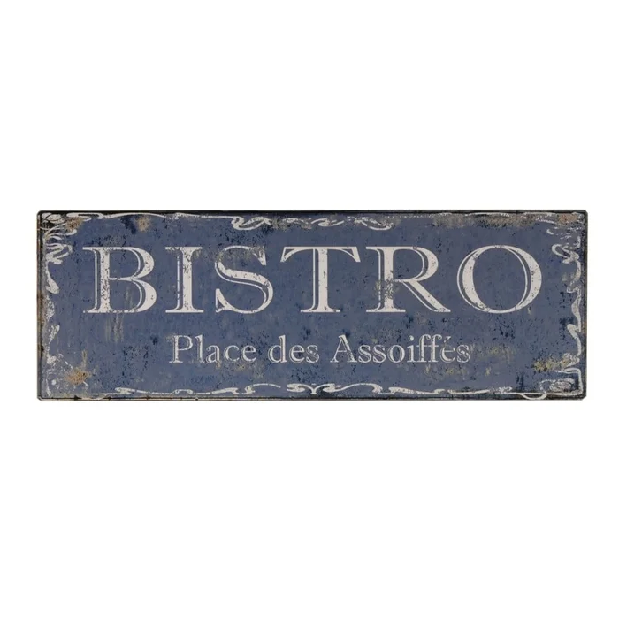 Kovová cedule Bistro 40x14 cm