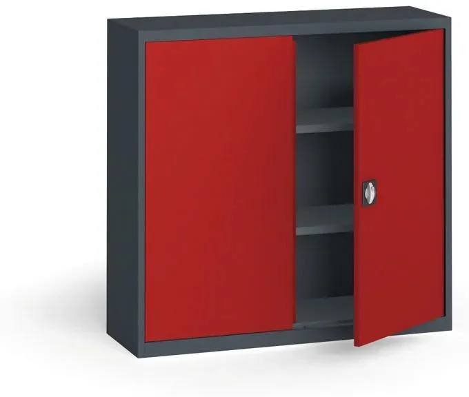 Kovová skladovací skříň na nářadí s 2 policemi