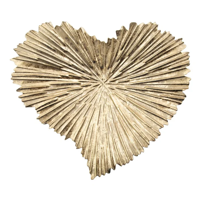 Kovový dekorativní tác Heart 29x25 cm