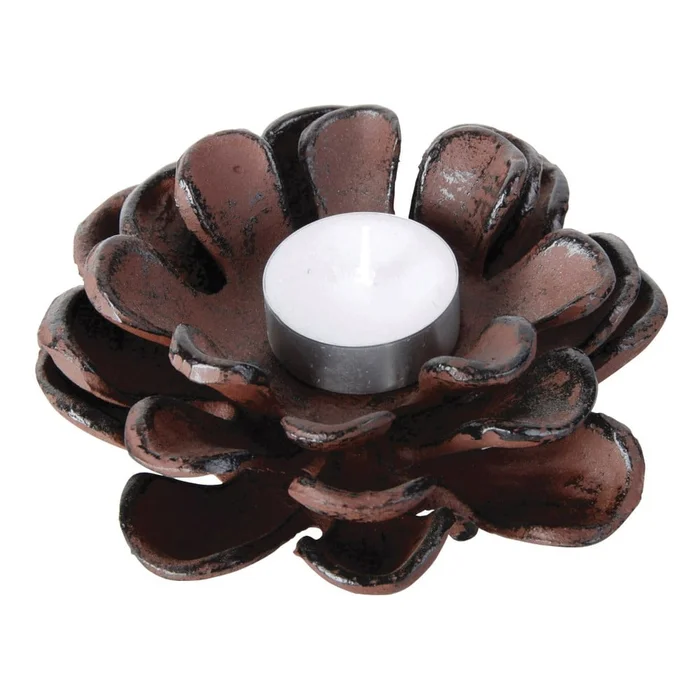 Kovový svícen na čajovou svíčku Pine Cone