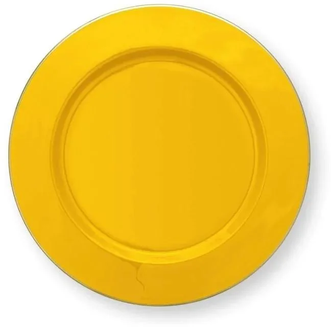 Kovový talíř Pip Chique 32 cm žlutý