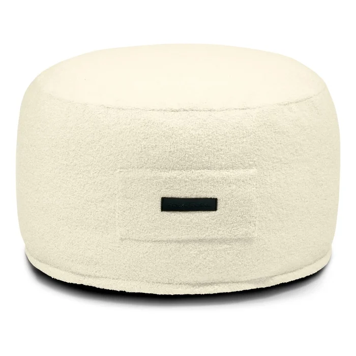 Krémový bouclé taburet Om 60