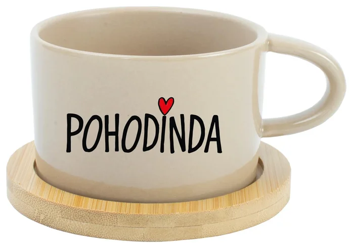 Krémový keramický hrneček POHODINDA 200 ml