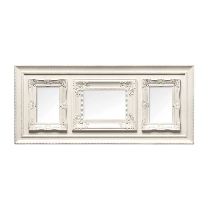 Krémový plastový rámeček 70x31 cm Vintage