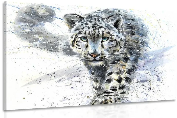 Kreslený Leopard na Plátně: Unikátní Umělecké Dílo