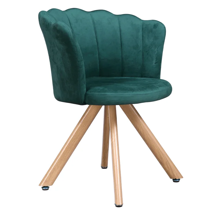 Křeslo Art Deco Velvet smaragdová