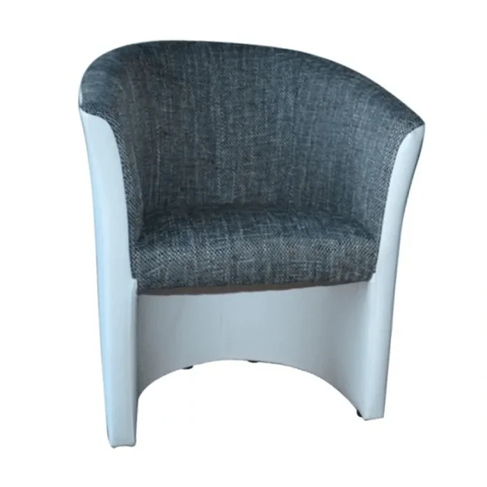 Křeslo Cuba šedá/bílá