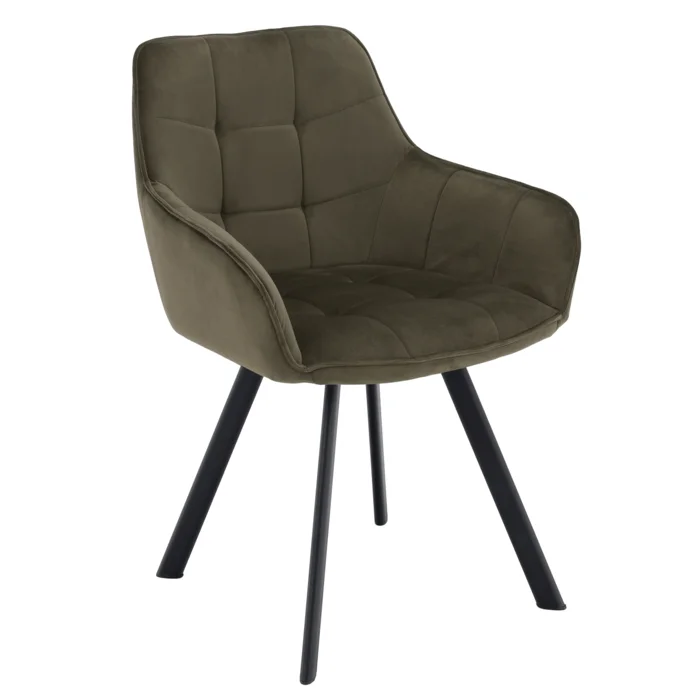 Křeslo PETIN designové zelená Velvet/černá