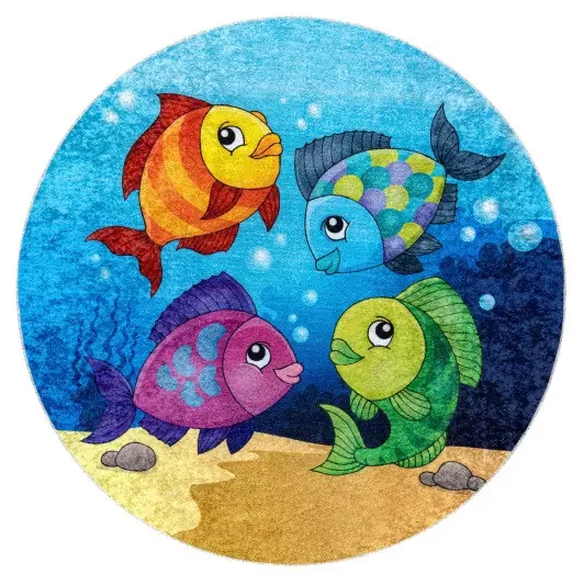 Kruhový dětský koberec Junior Ocean Ø80 cm