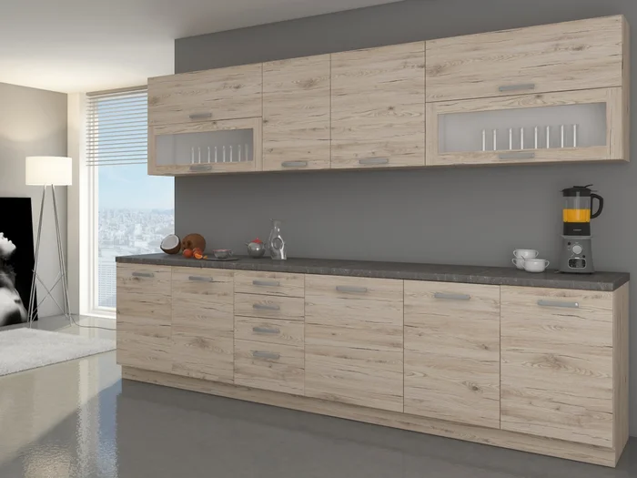 Kuchyně BETRIA 260 cm – dub Bordeaux