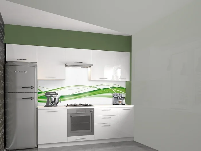 Kuchyně MARCIE 280/220 cm – dvířka bílý lesk