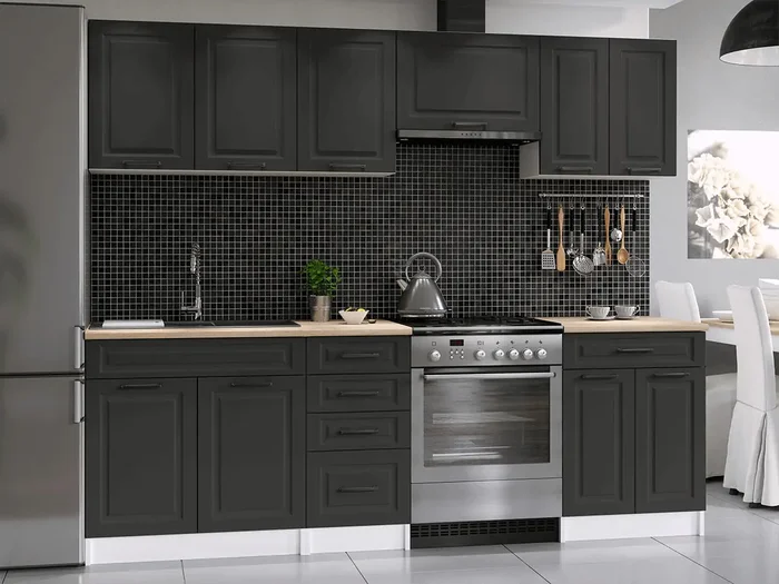 Kuchyňská linka Ilona 180/240 – matná grafitová