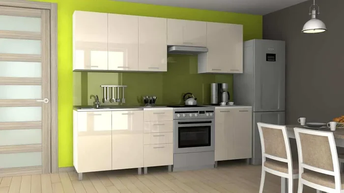 Kuchyňská linka Korry 180/240 – jasmín lesk (RLG)