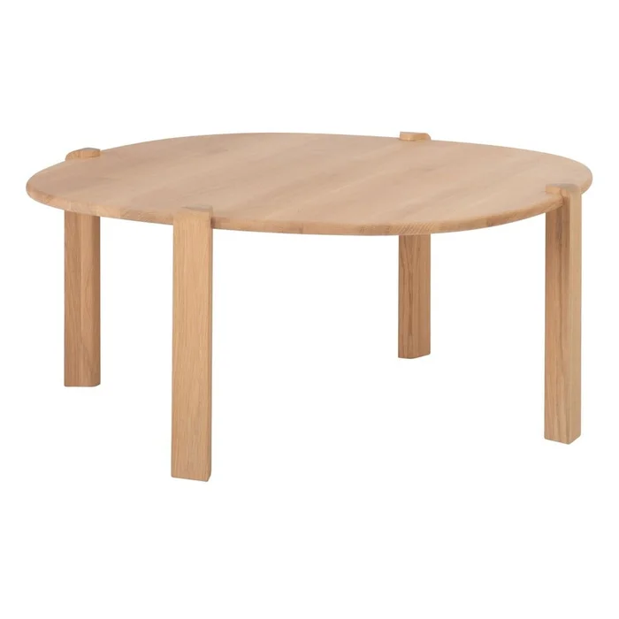 Kulatý dubový konferenční stolek Kulin Gazzda 100 cm