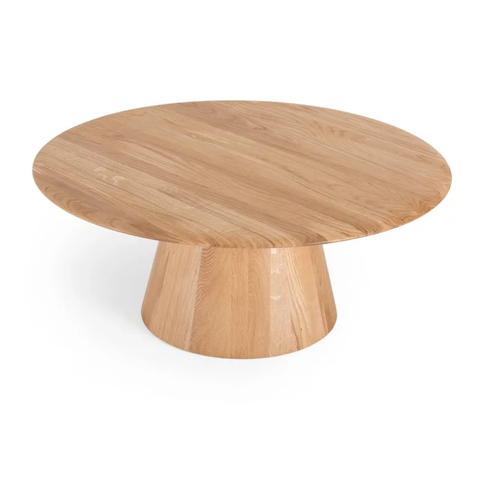 Kulatý dubový konferenční stolek Mushroom 80 cm