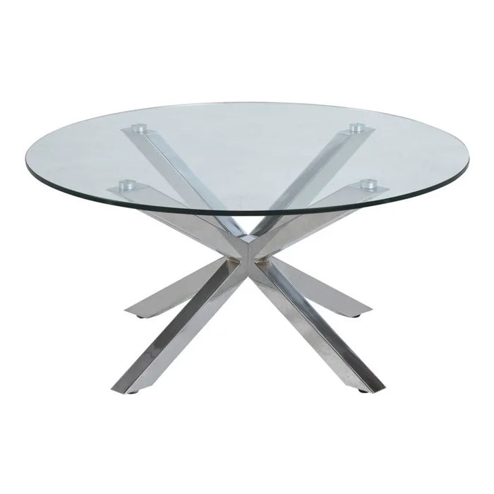 Kulatý konferenční stolek Heaven 82 cm stříbrný